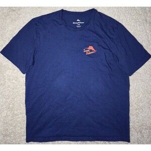Tommy Bahama Last Crawl T-Shirt Navy Large Cotton